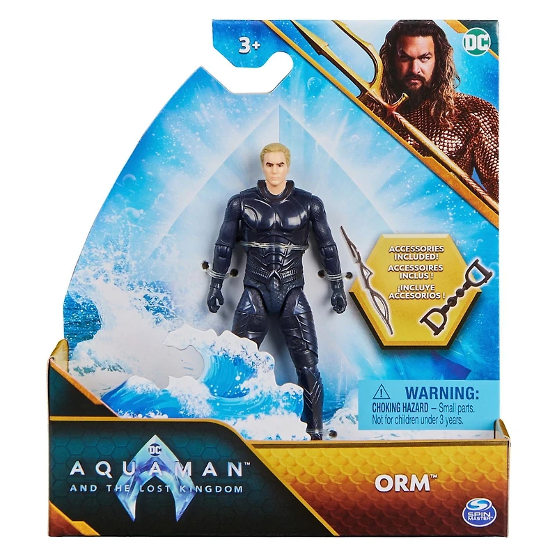DC Comics, Orm Action Figure, 4-inch, 2 Accessories, Detailed Sculpt and Movie Styling, Collectible Superhero Kids Toys for Boys & Girls