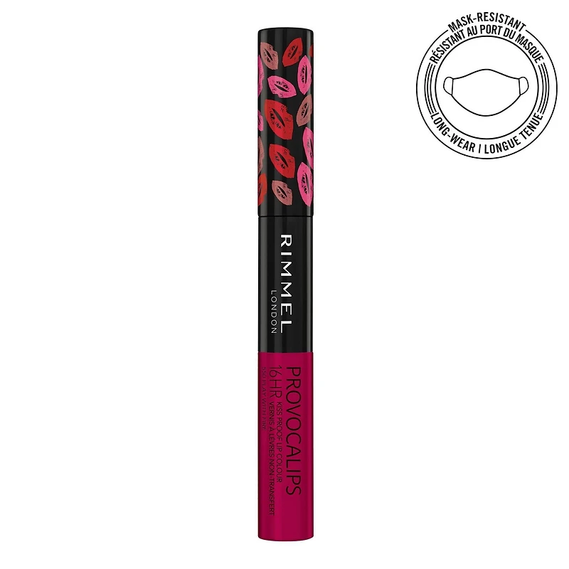 Rimmel Provocalips 16HR Kiss-Proof Lip Colour, two-step, glossy finish, 16H of colour, lightweight & flexible formula, 100% Cruelty-Free