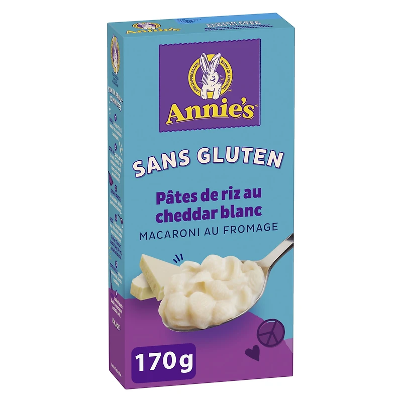 Annie'sMC Sans gluten Pâtes de riz au cheddar blanc Macaroni au fromage