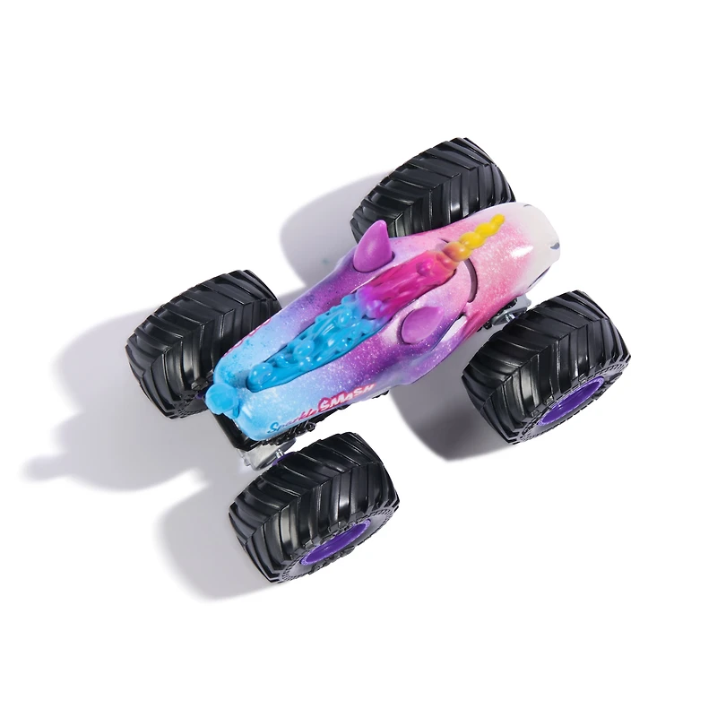 Monster Jam, Monster truck Sparkle Smash officiel, véhicule en métal moulé, échelle 1:64, jouets pour garçons à partir de 3 ans
