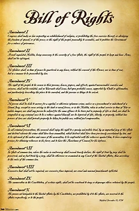 The United States of America - Bill of Rights Wall Poster, 22.375" x 34"