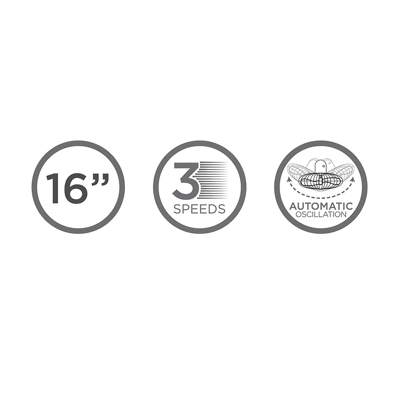 WESTINGHOUSE 16" VENTILATEUR SUR PIED 2 EN 1