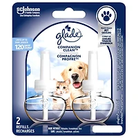 Glade PET Plugins® Air Freshener Oil Refill, Companion Clean™, 2 Refills