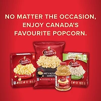 Orville Redenbacher Popcorn - Microwave Buttery (6 bags, 82g), Non-GMO, whole grain microwave popcorn with a high source of fibre and gluten free