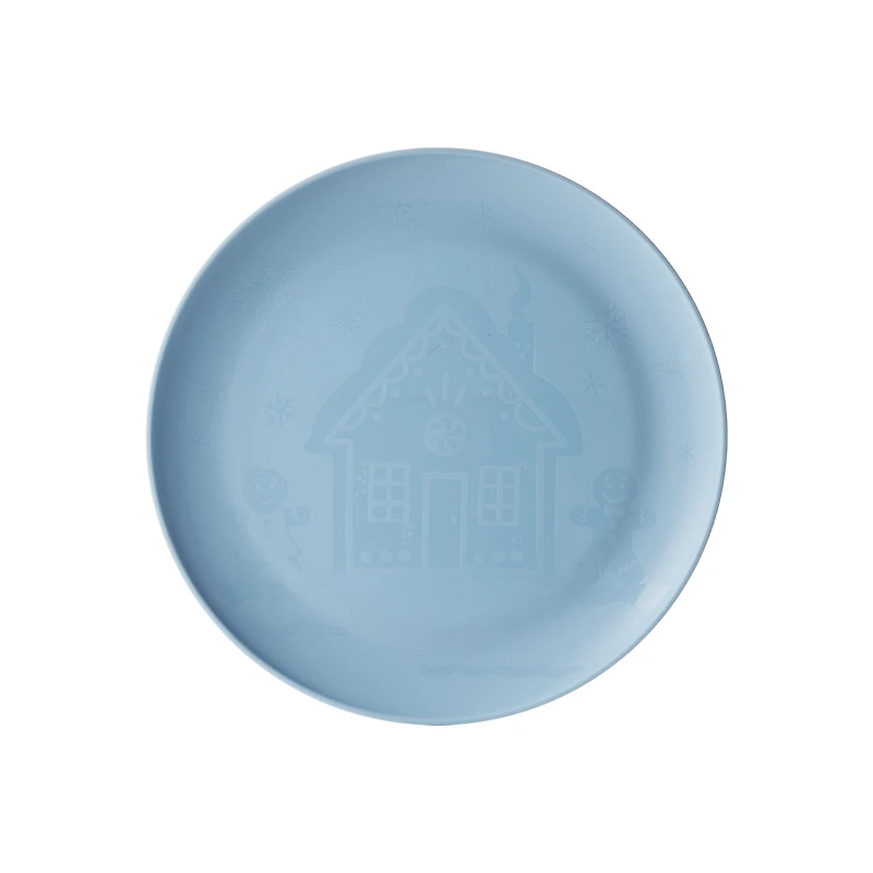 Holiday Time Blue Polypropylene Plate