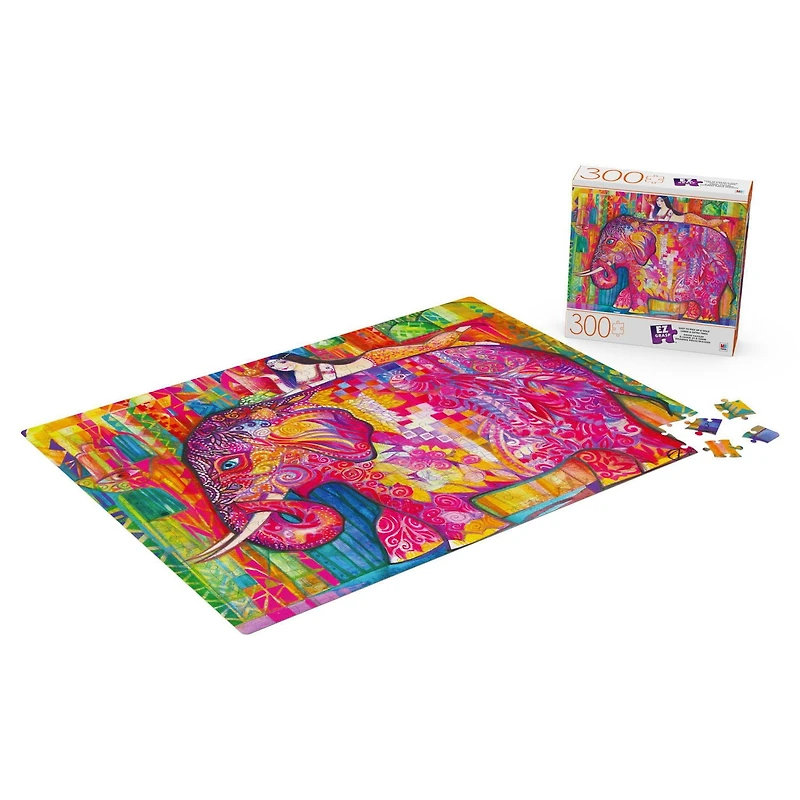 EZ Grasp, Puzzle de 300 pièces, pour adultes et enfants à partir de 8 ans, Éléphant rose