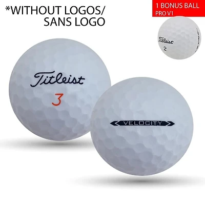 Mulligan - 60 Titleist Velocity 5A Pristine 1 Bonus Pro V1 5A Recycled Used Golf Balls, White