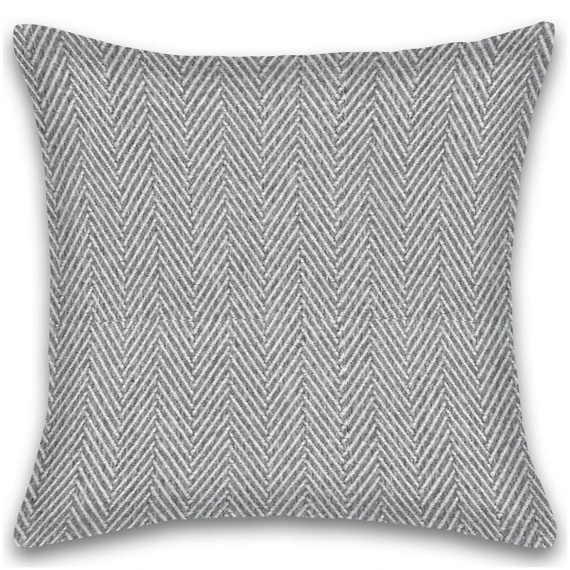 Herringbone Stripe Cotton Cushions Set of 2 Poly Filled With Zipper Machine Washable