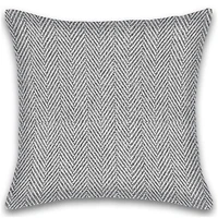 Herringbone Stripe Cotton Cushions Set of 2 Poly Filled With Zipper Machine Washable