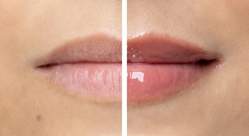 MINERAL WEAR DIAMOND LIP PLUMPER CHAMPAGNE CUSHION CUT NUDE, lip plumper gloss