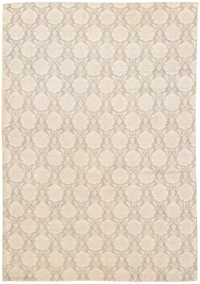 ECARPETGALLERY Tapis Fait à la Main pour Salon, Salle à Manger et Chambre à Coucher Floral Collection Collage 4'7" x 6'5" en Gris