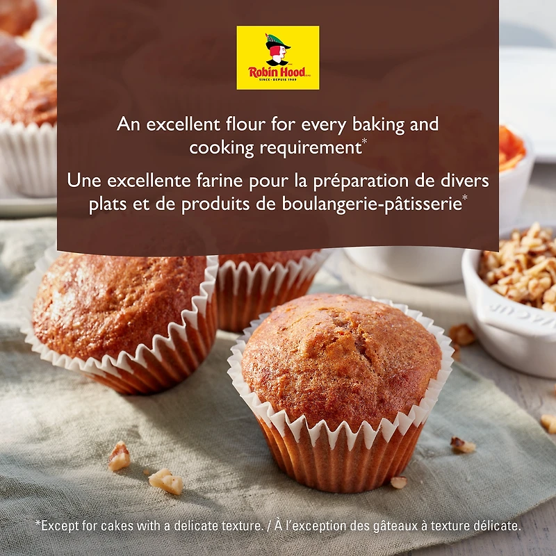 Robin Hood Whole Wheat All Purpose Flour, Made with 100% Canadian Wheat, 2.5kg, 2.5 Kg