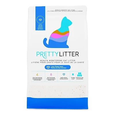 PrettyLitter Health Monitoring Cat Litter, Lotus Flower Scent, 8 lb