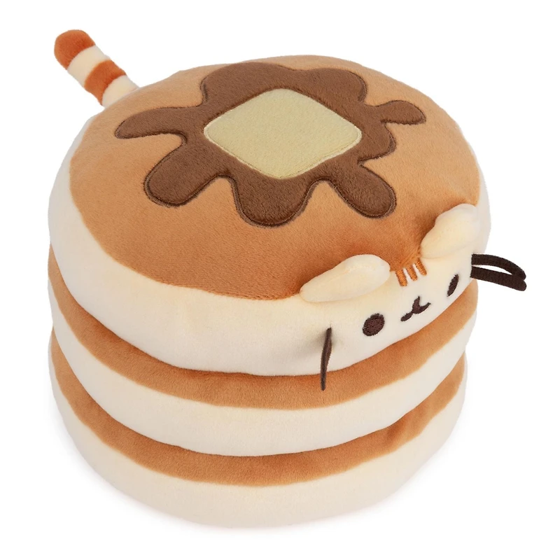 GUND, Pusheen the Cat , Peluche pile de pancakes Squisheen, Jouet en peluche pour les enfants à partir de 8 ans, marron, 15,2 cm