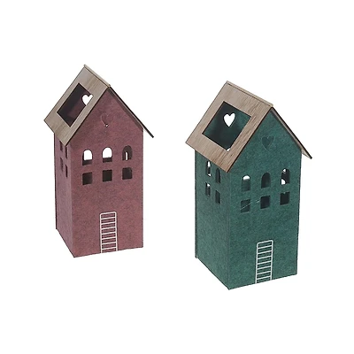 Grande Maison En Feutre Avec Toit En Bois - Lot De 2