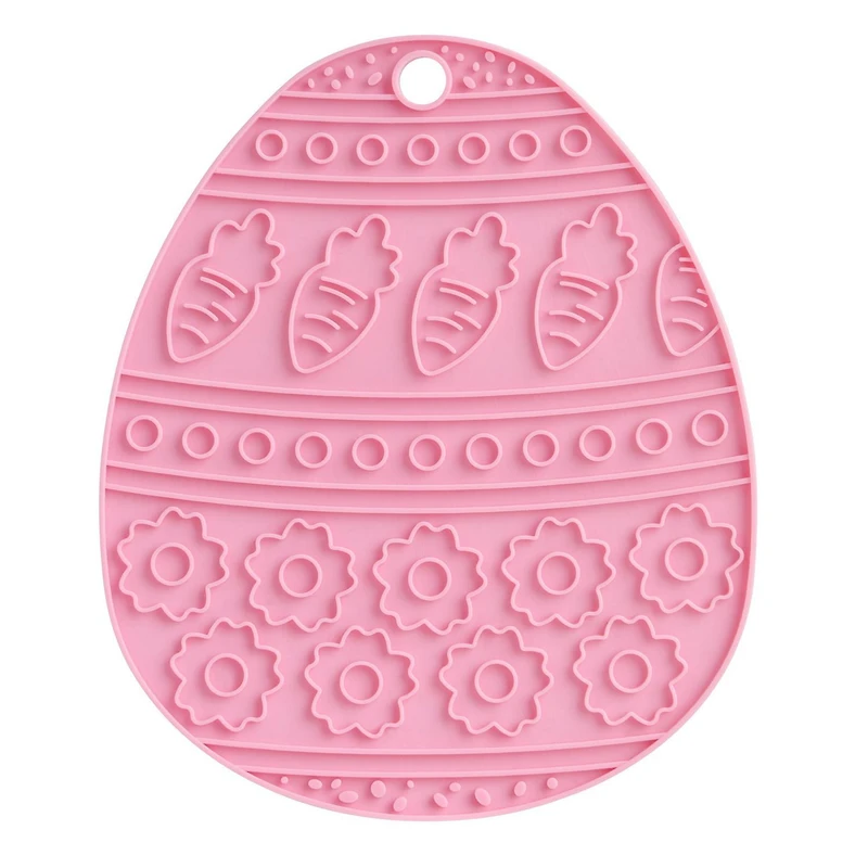 Way to Celebrate Silicone Trivet, Easter Egg Shaped, Pink
