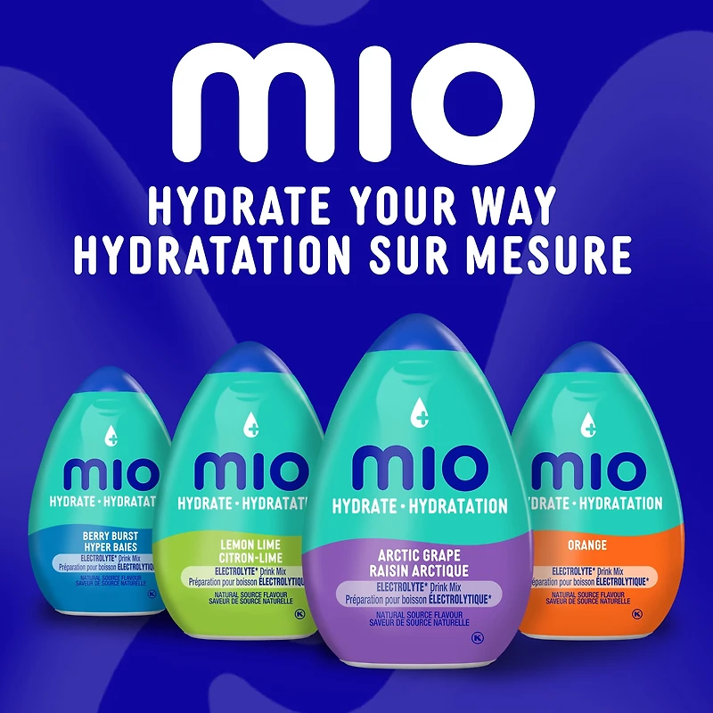 Mio Hydrate Arctic Grape Electrolyte Drink Mix, 48 ml Bottle, Liquids, MIO ARCTIC ELECTROLYTE 48ML