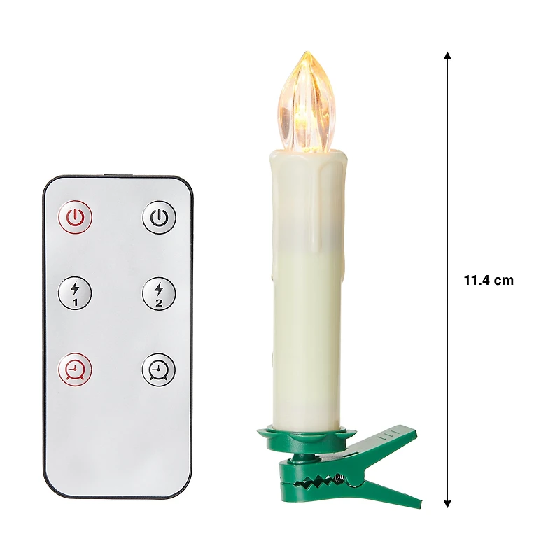 Fraiche Clip-On Candle Lights 10-Pack, 10 clip candles