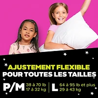 Ninjamas Nighttime Bedwetting Underwear Girl, Sizes S/M - L/XL, 34-44 Count