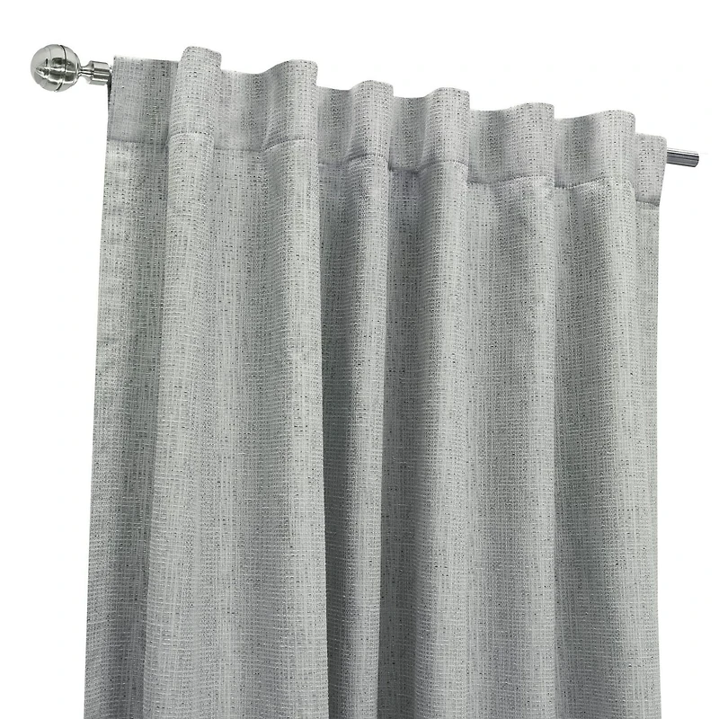 Loft Living Davie occulant Double Tetiere panneau de rideau 52 x 95 in Argent