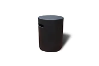 Modeno Glass-Fiber Reinforced Concrete Propane Tank Cover – Multi-Functional Outdoor Side Table, Plant Stand, or Stool- Black