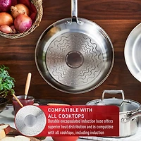 T-fal Stainless Steel 10-piece Cookware Set, Induction and oven safe, 10-piece set