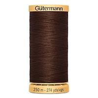 Fil GÜTERMANN en coton 50wt, 250m, Noir, Résistant et Brillant pour la Couture 250 m/273 vgs