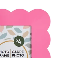 Cadre à photos à écailles décoratif rose de 10,2 cm x 15,2 cm pour table