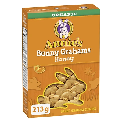 Annie's Bunny Grahams Miel Collations Graham Biologiques cuites au four