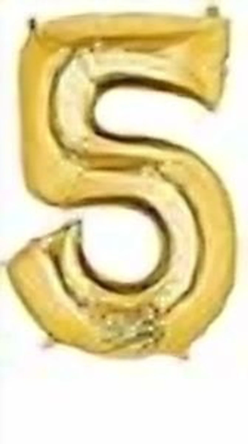 LRG SHP 5 GOLD - FRENCH ANAGRAM INT NUMÉRO D'OR 5 34"