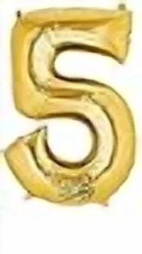 LRG SHP 5 GOLD - FRENCH ANAGRAM INT NUMÉRO D'OR 5 34"