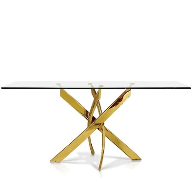 Heavenly Collection Rectangle Dining Table, Tempered Glass Dining Table, Star Glass Dining Table, Dining Table, Cross Dining Table, Modern Dining Table