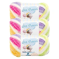 Fil Lion Brand Ice Cream® #3 Light/DK 100g/360m 3-Paquet