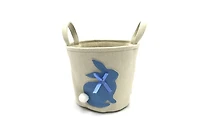Way to celebrate! Blue Fabric Bunny Basket