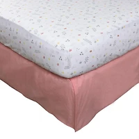 George Baby Pink 3-Piece Crib Set, Forest Friends, Baby Crib Set