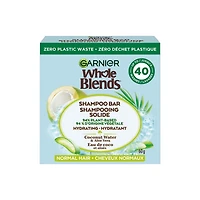 Garnier Whole Blends Coconut & Aloe Vera Hydrating Shampoo Bar for Normal Hair, Zero Plastic Packaging, Silicone Free, Preservative Free, Soap & Dye Free, with Coconut oil and Organic Aloe Vera, 60G