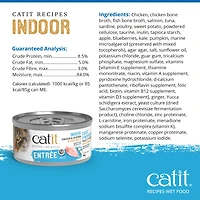 Catit Recettes Entree de poulet et de fruits de mer dans un bouillon d os pour chats d'interieur 85 G