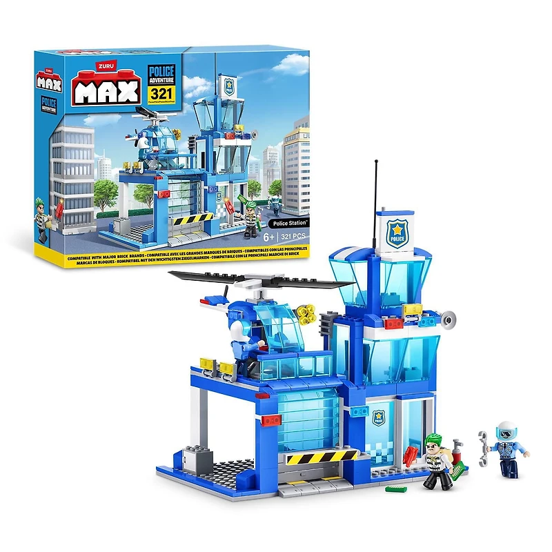Ensemble de jeu MAX Adventure poste de police (321 pièces) la construction aventure jouet