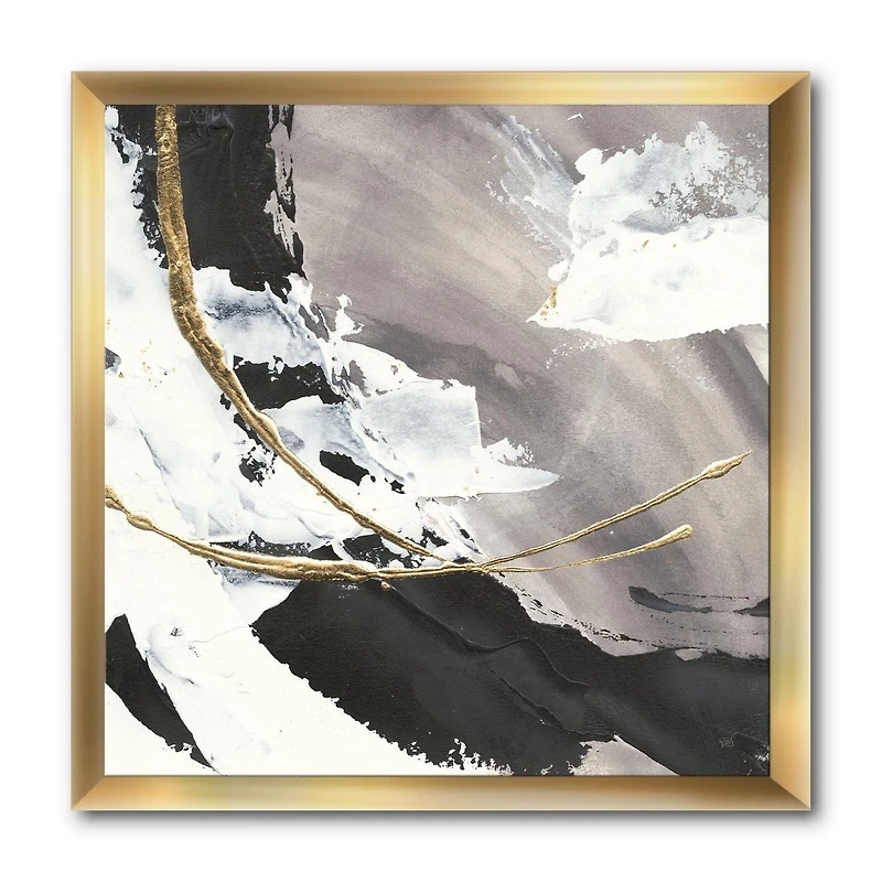 Designart Glam Painted Arcs II Framed Wall Art