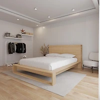 Torino Queen Size Bedset with Bookcase Headboard and Slatted Bedframe
