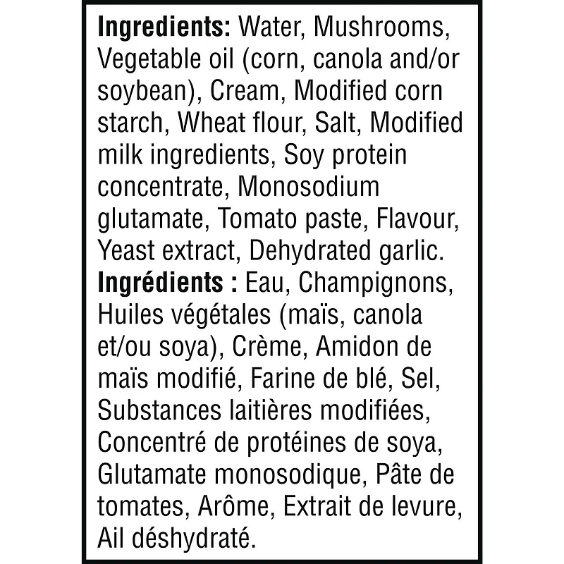 Soupe condensée Campbell’sMD à la crème de champignons,  Longue conservation Soupe condensée Campbell’sMD 284 ml