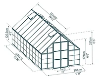 CANOPIA par PALRAM Balance 10 pi x 20 pi Ensemble de serre - Argent