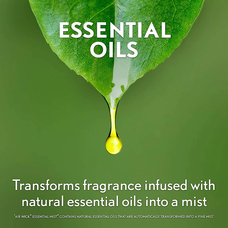 Ensemble de diffuseur d'huile parfumée Air Wick Essential Mist, noix de coco et ananas, 1 diffuseur + 1 recharge, Assainisseur d'air Diffuseurs de brume faciles.