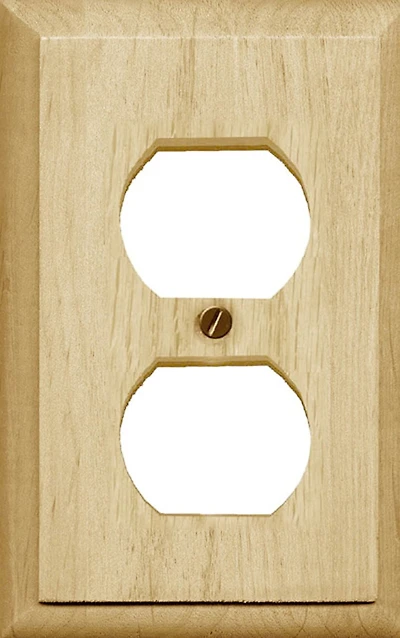 Atron Electro Industries Traditional Unfinished Wood Duplex Wall Plate