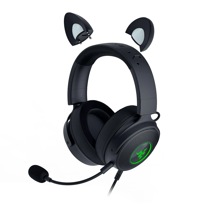 Razer Kraken Kitty Edition V2 Pro - Casque filaire RGB avec oreilles interchangeables pour PC