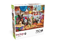 Buffalo Games - Le puzzle Dog Days - Pizza Time Pups - en 750 pièces