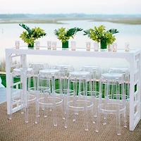 Heavenly Collection Clear Plastic Bar Stool SET OF 6
