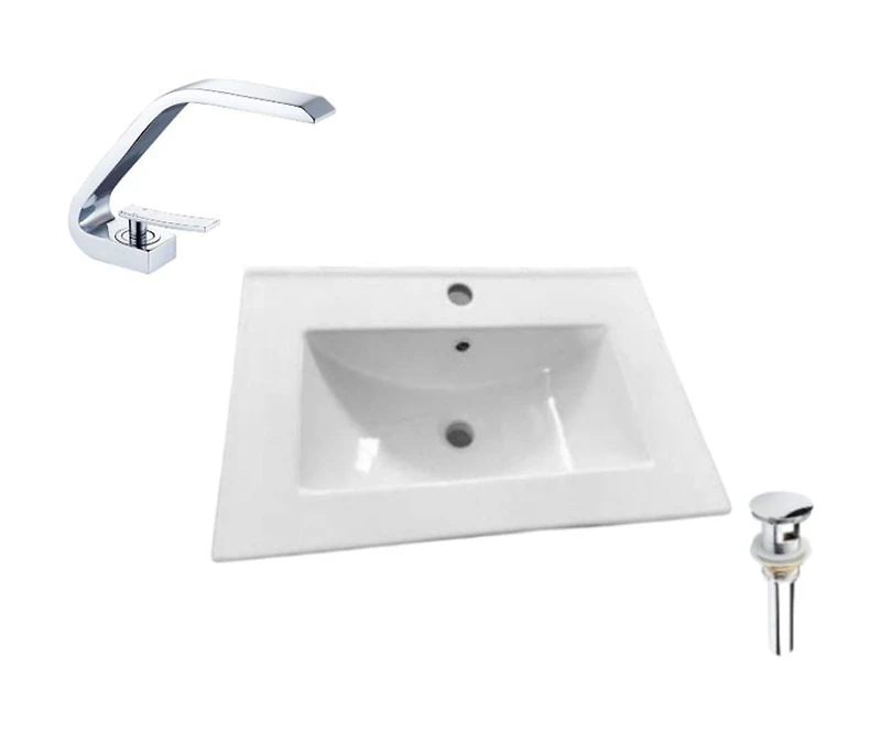 DROP Bath and Kitchen DR091419 Bathroom Vanity Top Set