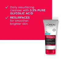 L'Oréal Paris Face Wash Cleansing Gel with 3.5% Pure Glycolic Acid | Revitalift Triple Power LZR, 200 ml
