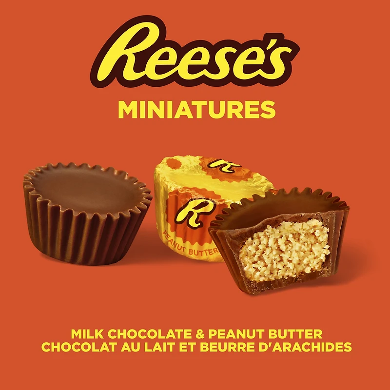 REESE'S Miniatures PEANUT BUTTER CUPS Candy, Great for sharing, 185g
